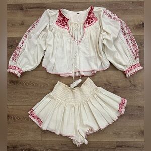 Free People 2-Piece Shorts and Top Set Size XS
